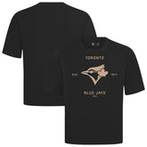 Toronto Blue Jays Levelwear Crossway Oversized Luxe Signature Knit T-Shirt On Sale