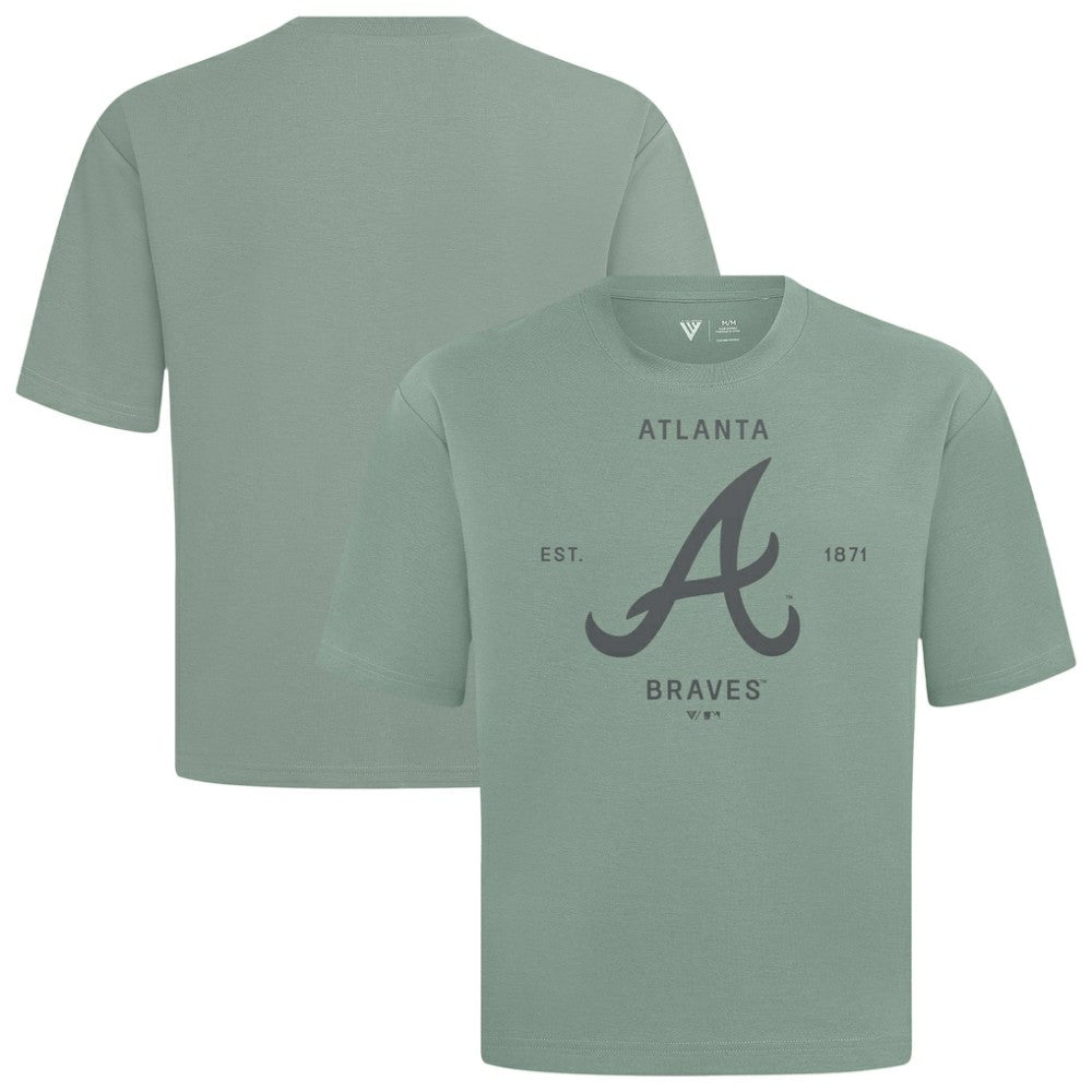 Atlanta Braves Levelwear Crossway Oversized Luxe Signature Knit T-Shirt Sale
