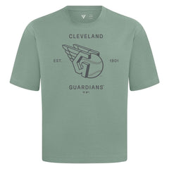 Cleveland Guardians Levelwear Crossway Oversized Luxe Signature Knit T-Shirt Clearance