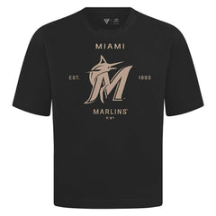 Miami Marlins Levelwear Crossway Oversized Luxe Signature Knit T-Shirt Clearance