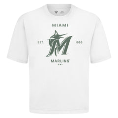 Miami Marlins Levelwear Crossway Oversized Luxe Signature Knit T-Shirt Lifestyle