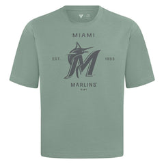 Miami Marlins Levelwear Crossway Oversized Luxe Signature Knit T-Shirt Lifestyle