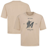 Miami Marlins Levelwear Crossway Oversized Luxe Signature Knit T-Shirt Clearance