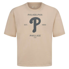 Philadelphia Phillies Levelwear Crossway Oversized Luxe Signature Knit T-Shirt On Sale
