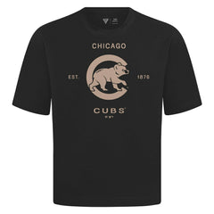 Chicago Cubs Levelwear Crossway Oversized Luxe Signature Knit T-Shirt for sale