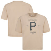 Pittsburgh Pirates Levelwear Crossway Oversized Luxe Signature Knit T-Shirt On Sale