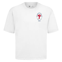 Philadelphia Phillies Levelwear Signet Oversized Luxe Signature Knit T-Shirt On Sale