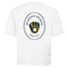 Milwaukee Brewers Levelwear Register Oversized Luxe Signature Knit T-Shirt Lifestyle