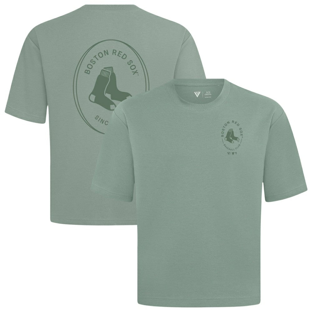 Boston Red Sox Levelwear Register Oversized Luxe Signature Knit T-Shirt Clearance