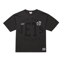 New York Jets Jets In London Downtown Collection Premium T-Shirt Black - Mitchell & Ness