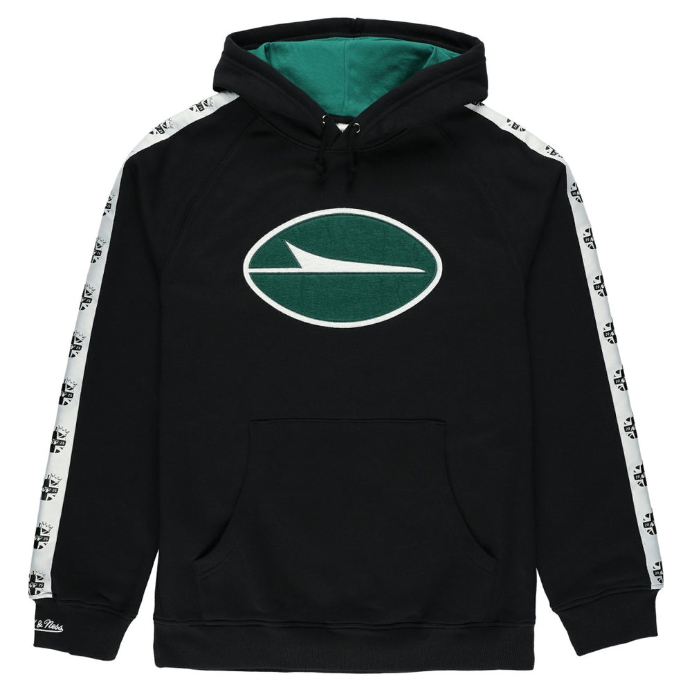 New York Jets In London Big Logo Raglan Hoodie Black - Mitchell & Ness