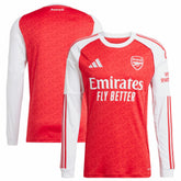 Adidas Arsenal 2025/26 Home Replica Long Sleeve Jerseys - Red