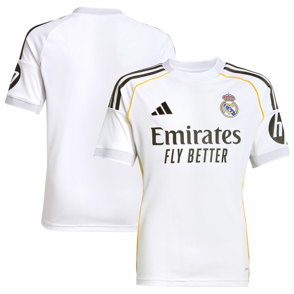 Adidas Real Madrid Youth 2025/26 Home Replica Jerseys - White