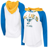 St. Louis Blues - G-III 4Her by Carl Banks Women's MVP Hooded Long-Sleeve T-Shirt White