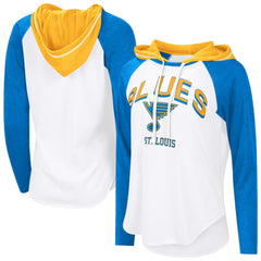 St. Louis Blues - G-III 4Her by Carl Banks Women's MVP Hooded Long-Sleeve T-Shirt White