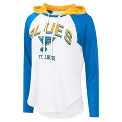 St. Louis Blues - G-III 4Her by Carl Banks Women's MVP Hooded Long-Sleeve T-Shirt White