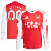 Adidas Arsenal 2025/26 Home Long Sleeve Custom Jerseys - Red