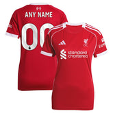 Adidas Liverpool Women's 2025/26 Home Custom Replica Jerseys - Red