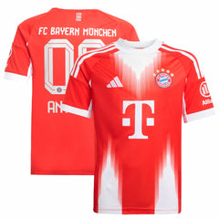 Adidas Bayern Munich Youth 2025/26 Home Replica Custom Jerseys - Red