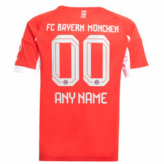 Adidas Bayern Munich Youth 2025/26 Home Replica Custom Jerseys - Red