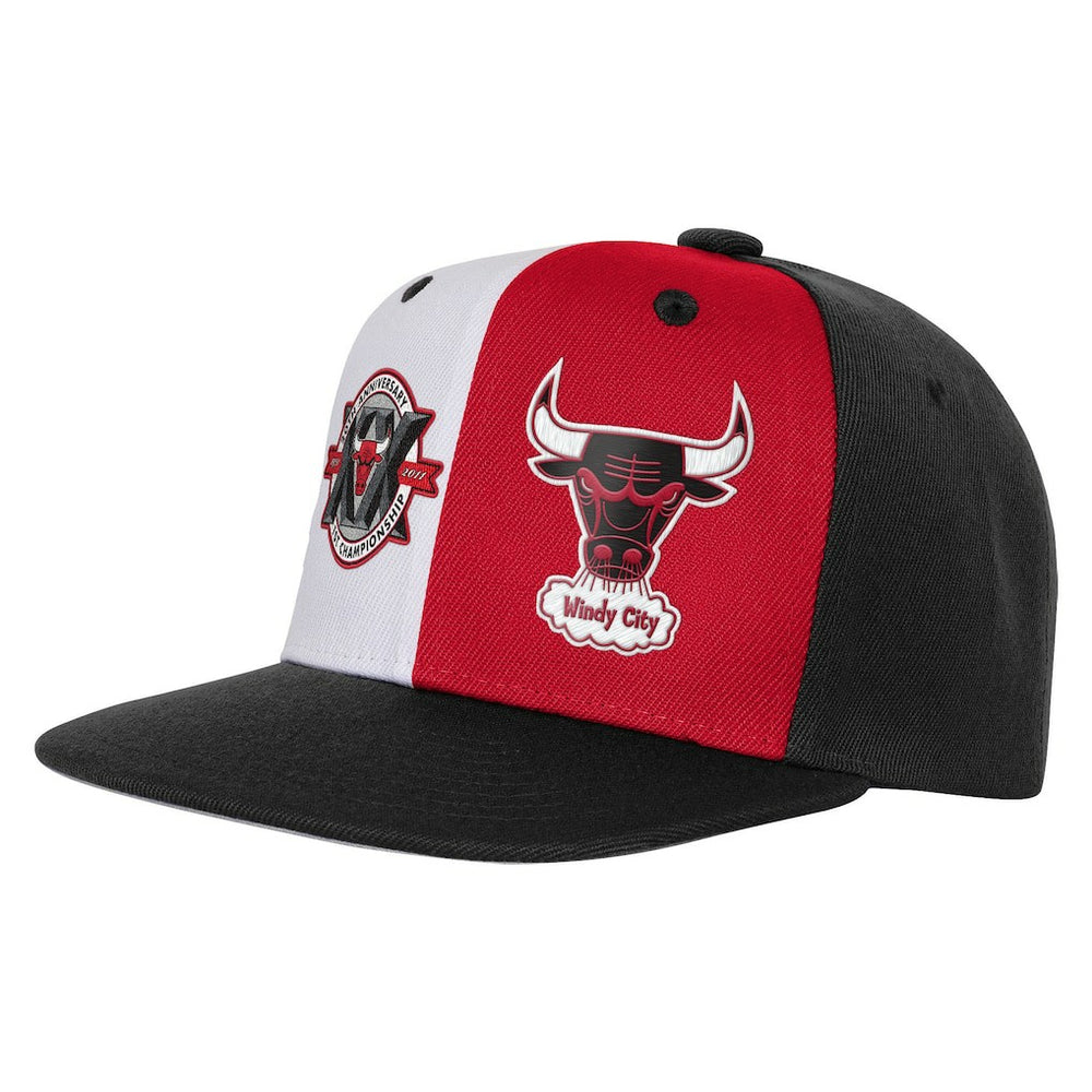 Mitchell & Ness - Chicago Bulls Youth 20th Anniversary Duo Front Snapback Hat - Black