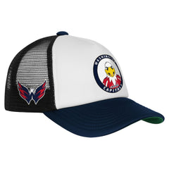 Washington Capitals Mitchell & Ness Youth Mascot Adjustable Trucker Hat White
