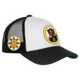 Boston Bruins Mitchell & Ness Youth Mascot Adjustable Trucker Hat White