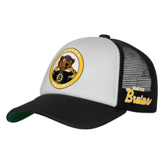 Boston Bruins Mitchell & Ness Youth Mascot Adjustable Trucker Hat White