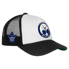 Toronto Maple Leafs - Mitchell & Ness Youth Mascot Adjustable Trucker Hat White