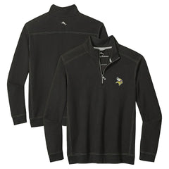 Minnesota Vikings Big & Tall Montego Bay Half-Zip Pullover Black - Tommy Bahama