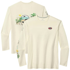 San Francisco 49ers Oasis Endzone Lux Long Sleeve T-Shirt Cream - Tommy Bahama
