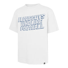 Los Angeles Chargers '47 Unisex I Love Guys Who Like Football Foundation T-Shirt White - 47 brand