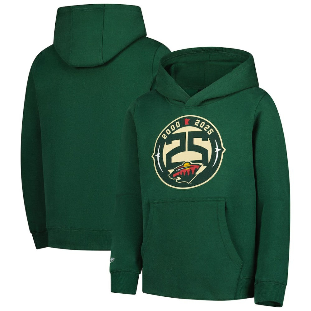 Minnesota Wild - Mitchell & Ness Youth 25 Year Hoodie Green