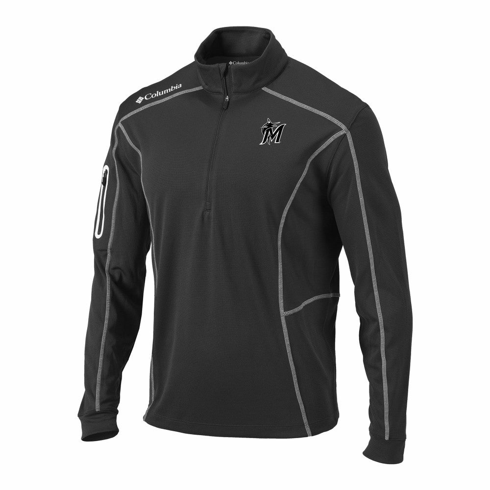 Miami Marlins Columbia Omni-Wick Shotgun Quarter-Zip Pullover Clearance