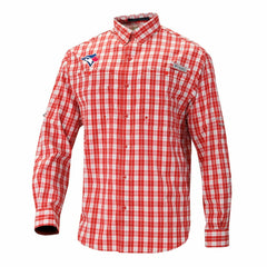 Toronto Blue Jays Columbia Super Tamiami Omni-Shade Long Sleeve Button-Down Shirt Lifestyle