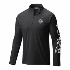 New York Mets Columbia Terminal Tackle Omni-Wick Raglan Quarter-Zip Pullover Clearance