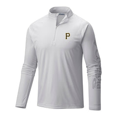Pittsburgh Pirates Columbia Terminal Tackle Omni-Wick Raglan Quarter-Zip Pullover On Sale