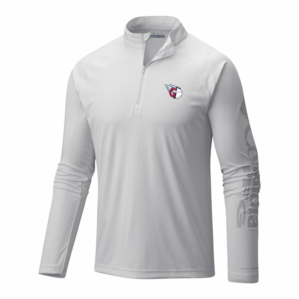 Cleveland Guardians Columbia Terminal Tackle Omni-Wick Raglan Quarter-Zip Pullover Clearance
