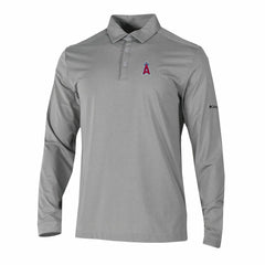 Los Angeles Angels Columbia Omni-Wick Pin High Long Sleeve Polo Sale