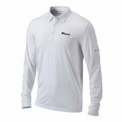 Miami Marlins Columbia Omni-Wick Pin High Long Sleeve Polo On Sale