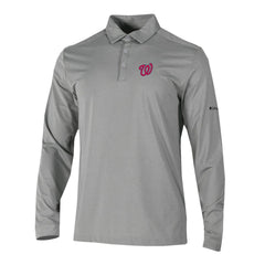 Washington Nationals Columbia Omni-Wick Pin High Long Sleeve Polo Sale