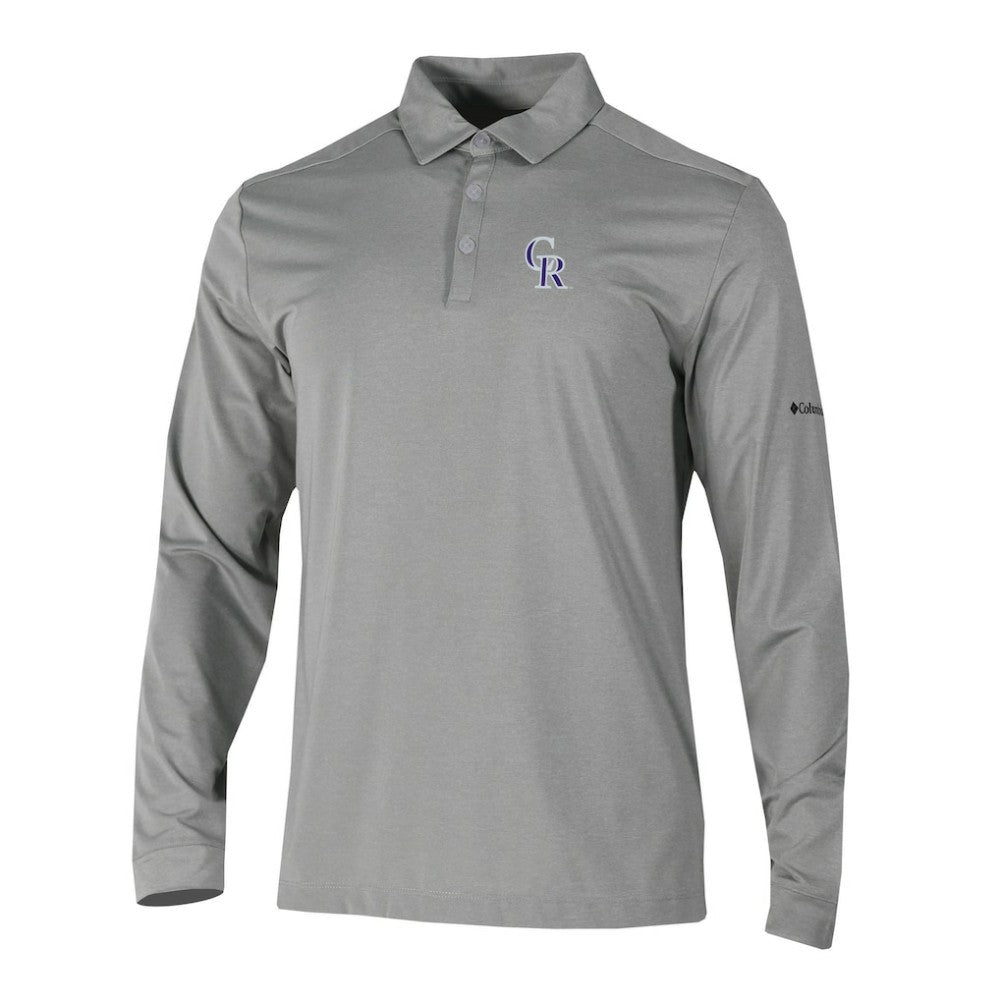 Colorado Rockies Columbia Omni-Wick Pin High Long Sleeve Polo Clearance