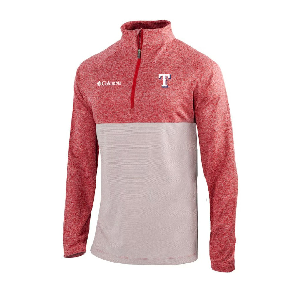 Texas Rangers Columbia Omni-Wick Raglan Rockin' It Quarter-Zip Pullover Clearance