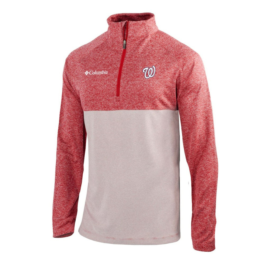 Washington Nationals Columbia Omni-Wick Raglan Rockin' It Quarter-Zip Pullover On Sale