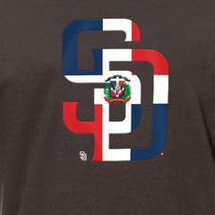 San Diego Padres New Era Dominican Republic Flag Logo T-Shirt Online