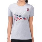 Washington Nationals G-III 4Her by Carl Banks Women's Super-Slim Fit Lightweight Shadow Logo Graphic T-Shirt On Sale