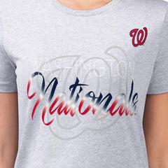 Washington Nationals G-III 4Her by Carl Banks Women's Super-Slim Fit Lightweight Shadow Logo Graphic T-Shirt On Sale