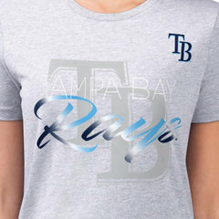 Tampa Bay Rays G-III 4Her by Carl Banks Women's Super-Slim Fit Lightweight Shadow Logo Graphic T-Shirt Lifestyle