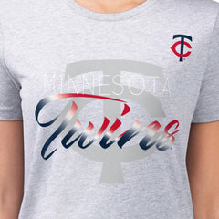 Minnesota Twins G-III 4Her by Carl Banks Women's Super-Slim Fit Lightweight Shadow Logo Graphic T-Shirt Lifestyle