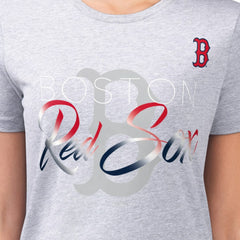 Boston Red Sox G-III 4Her by Carl Banks Women's Super-Slim Fit Lightweight Shadow Logo Graphic T-Shirt On Sale